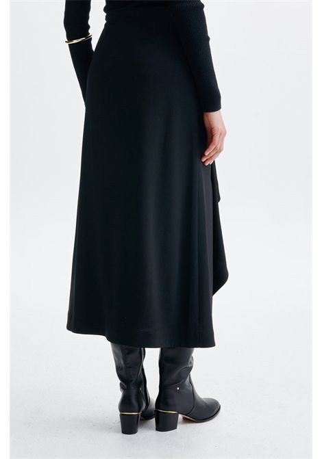 Vanessa Bruno Hemera Midi Wrap Skirt in Crêpe Black Women's Vanessa Bruno |  | 6HVA58-V07803999